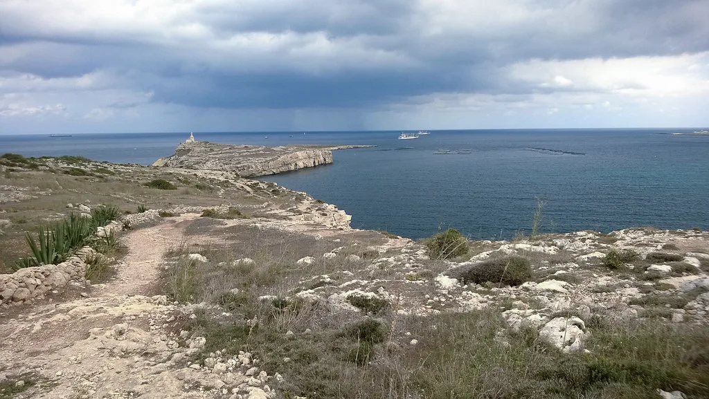 Rocky coastline near Mellieħa in northern Malta.