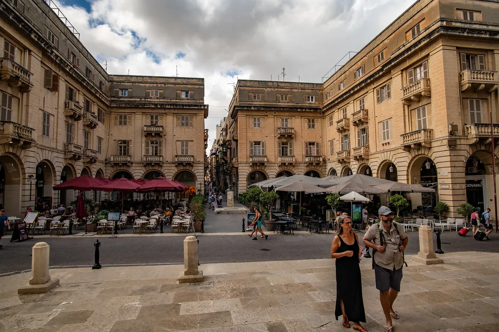 St John's Square in Valletta.
