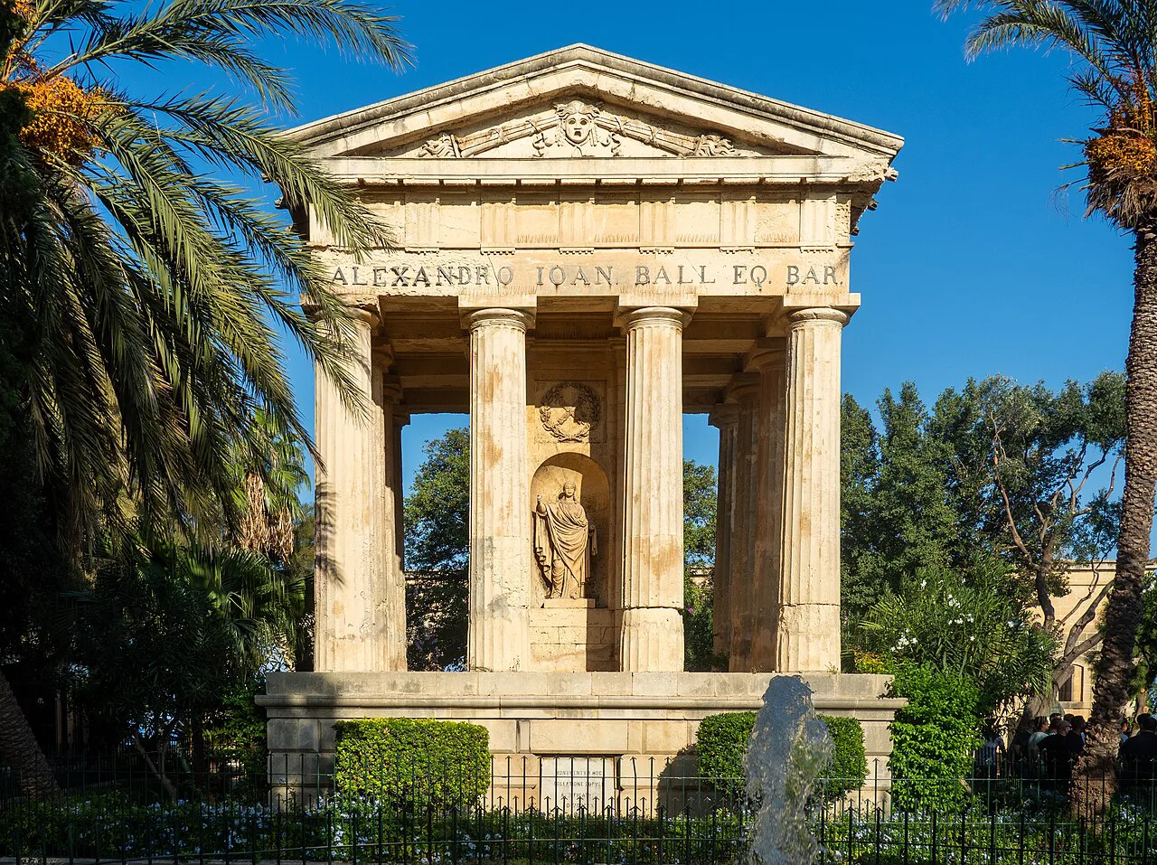 The Lower Barrakka Gardens in Valletta.