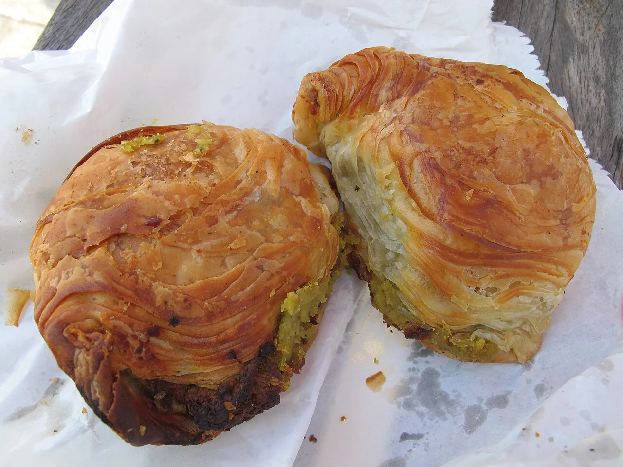 Pastizzi from a bakery in Rabat.