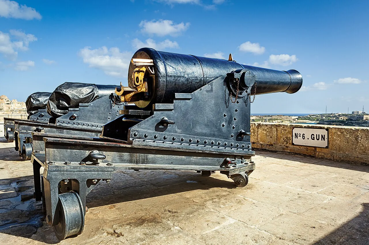 A gun at the Saluting Battery in Valletta.