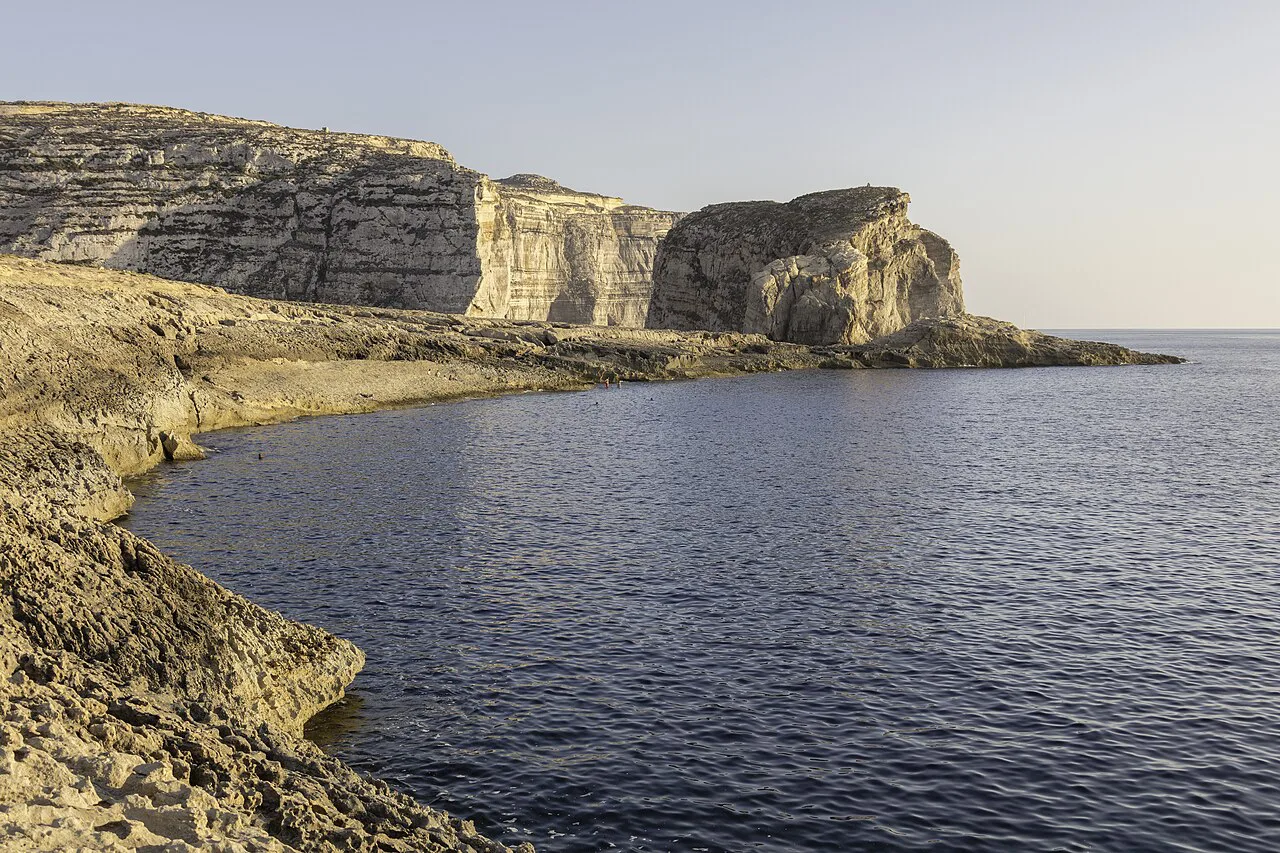 Rocky coastline near San Lawrenz and Dwejra, Gozo.
