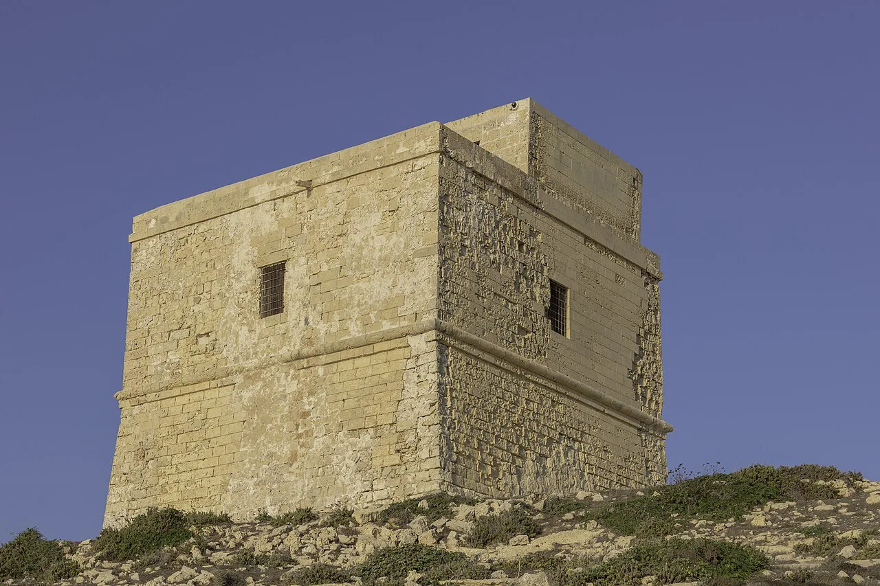 Dwejra Tower near San Lawrenz, Gozo.