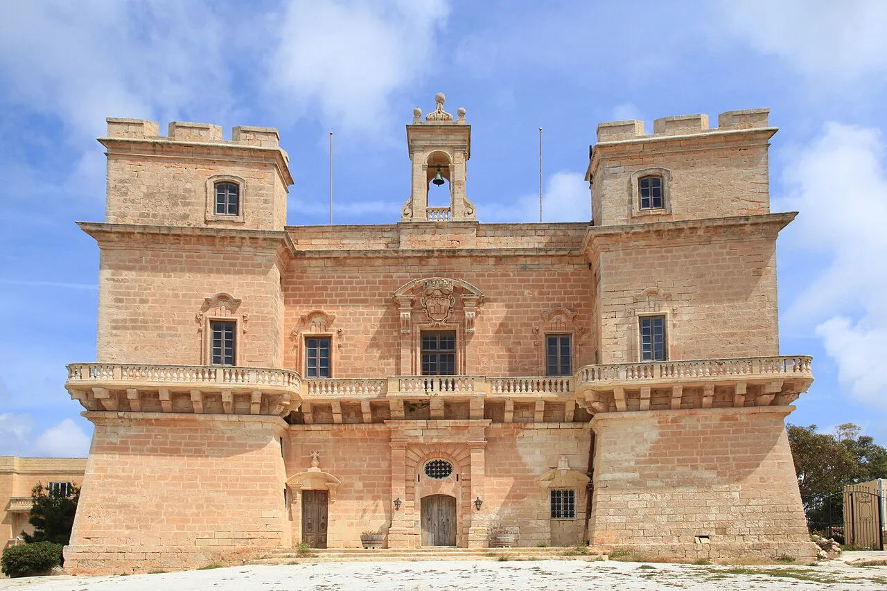 Selmun Palace standing above the countryside near Mellieħa.