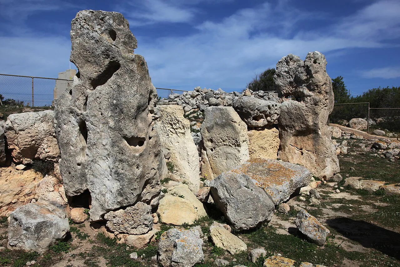 Megalithic stones at the Skorba Temples.