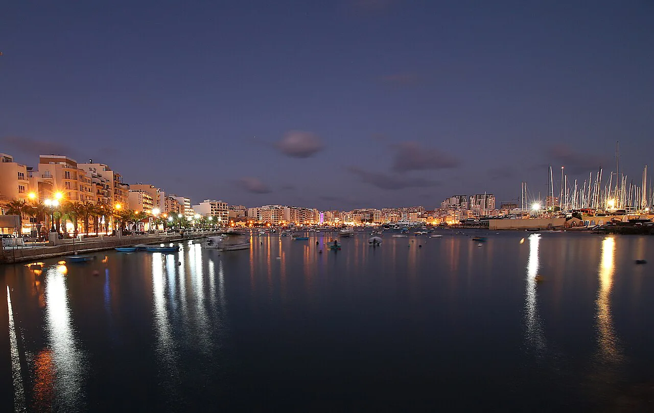 Sliema Creek at dusk.
