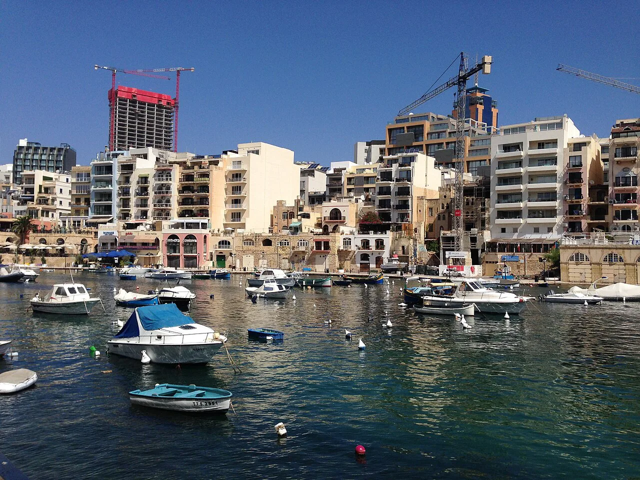 Spinola Bay in St Julian's.