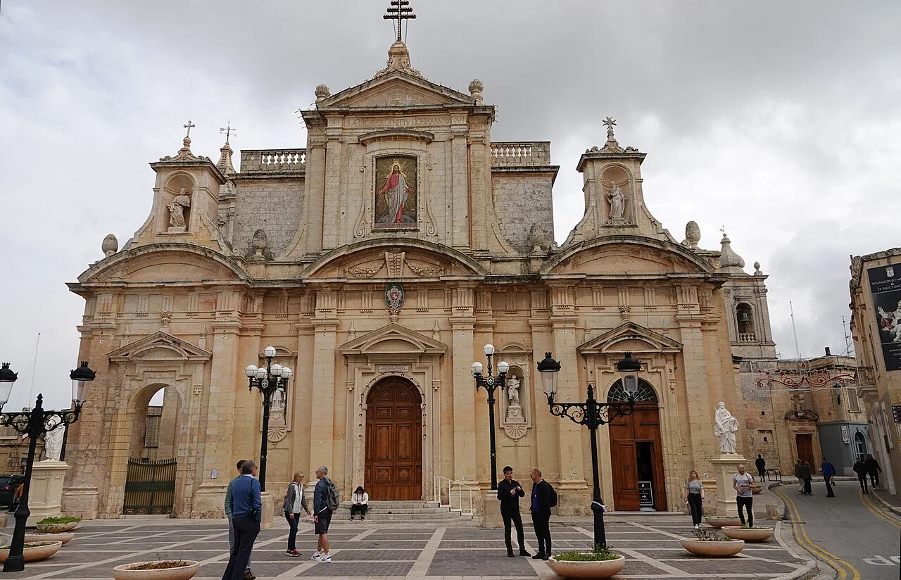 The Basilica of St Paul, close to the grotto in Rabat.