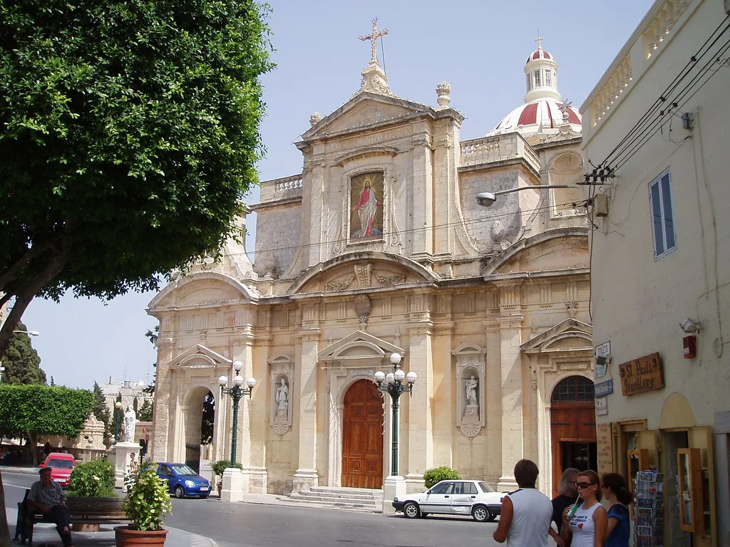 St Paul's Church in Rabat, which stands above St Paul's Grotto.