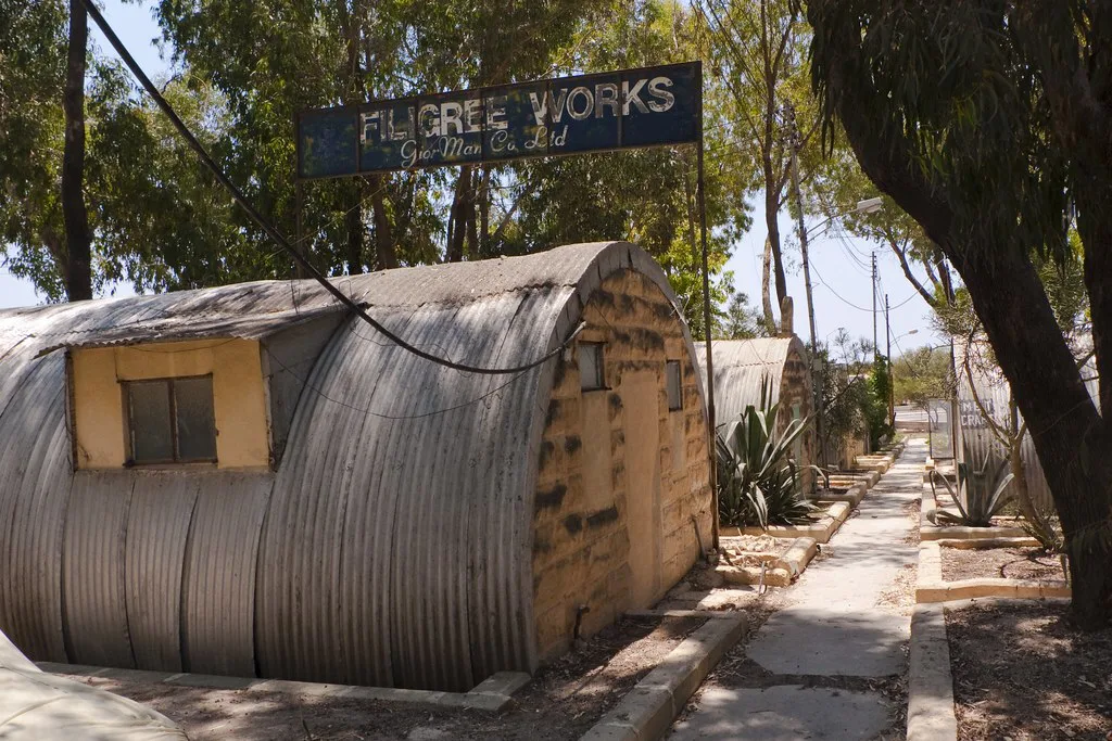A filigree workshop in a former airfield hut at Ta' Qali.