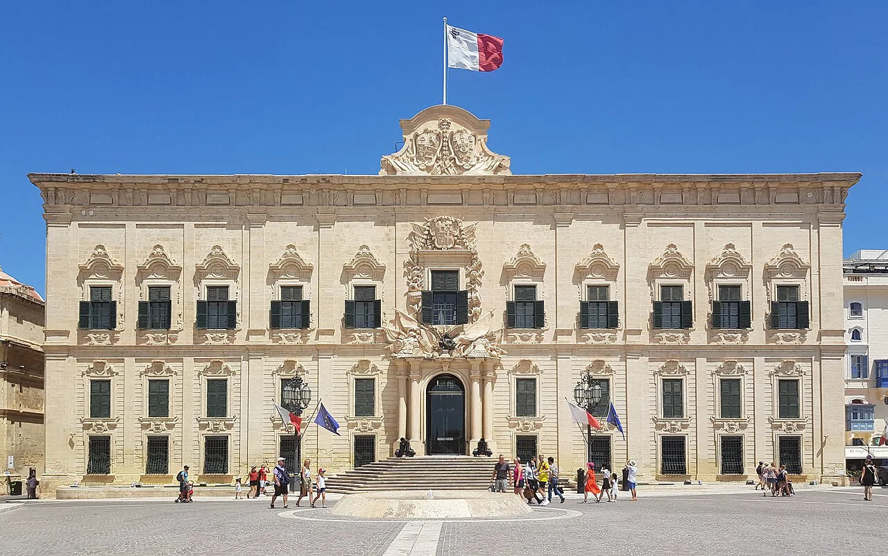 The Auberge de Castille in Valletta.
