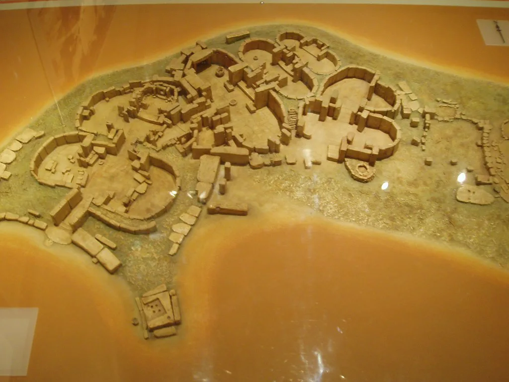 A model of the Ħaġar Qim temples in the National Museum of Archaeology in Valletta.