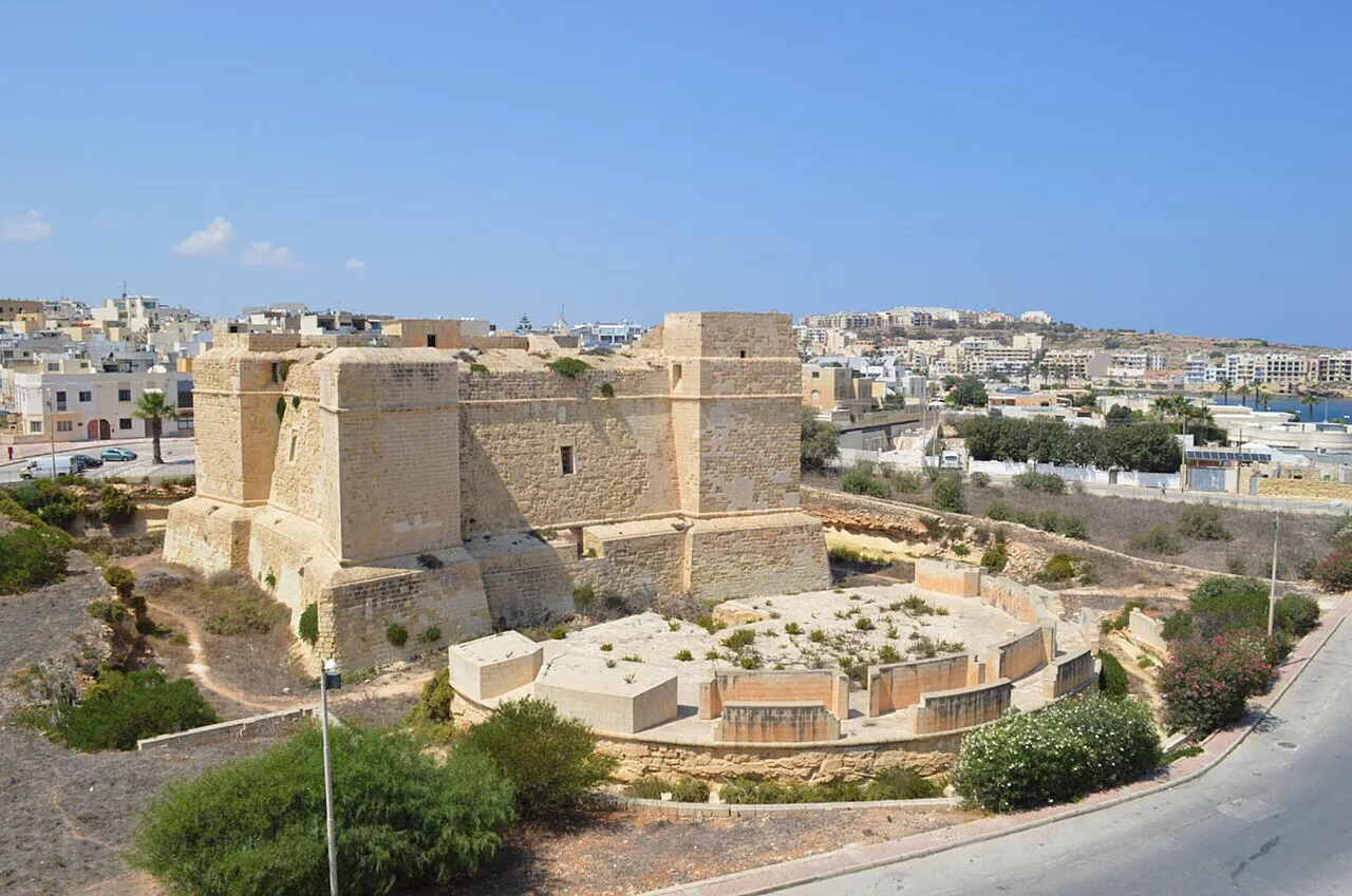 St Thomas Tower overlooking Marsaskala.