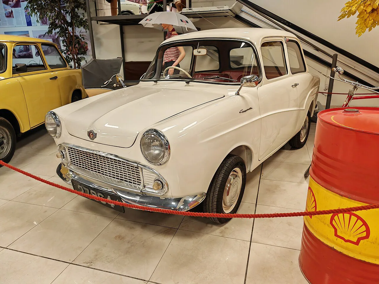 A classic car on display at the Malta Classic Car Museum in Qawra.