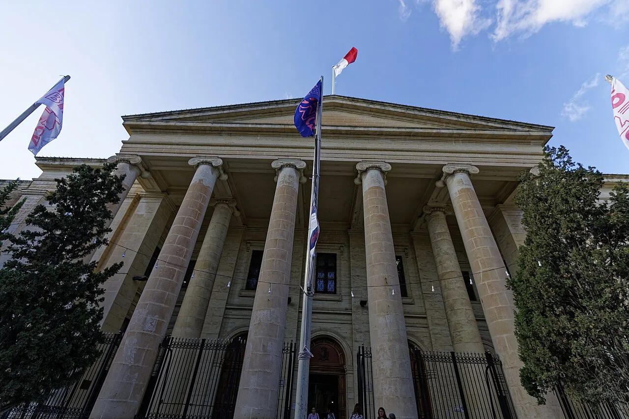 The Courts of Justice on Republic Street in Valletta.