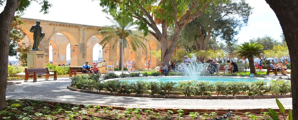 The Upper Barrakka Gardens in Valletta.