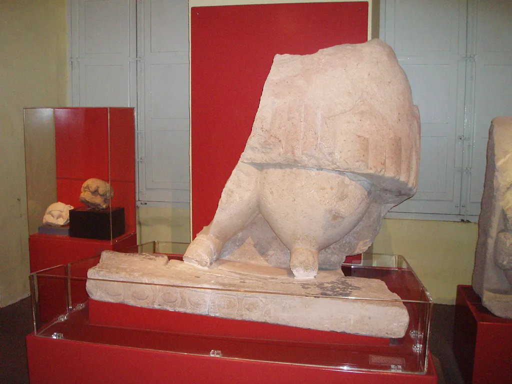 A prehistoric statue from Ħaġar Qim in the National Museum of Archaeology in Valletta.