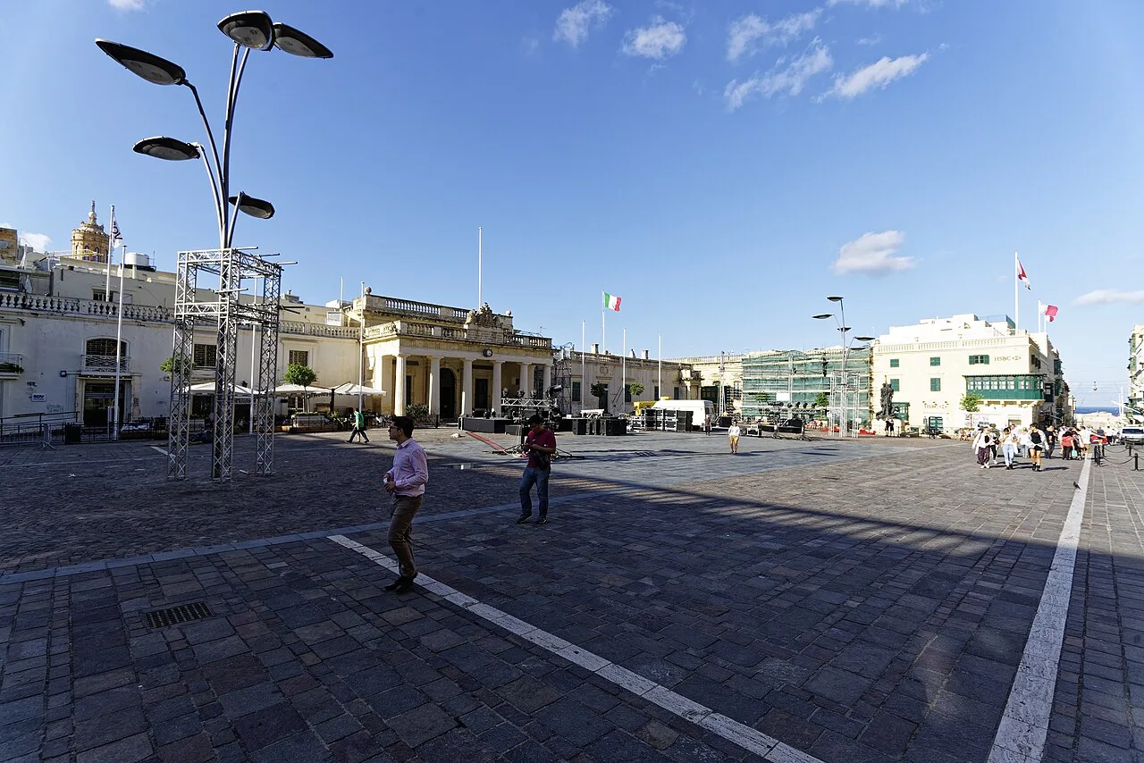 St George's Square in Valletta.