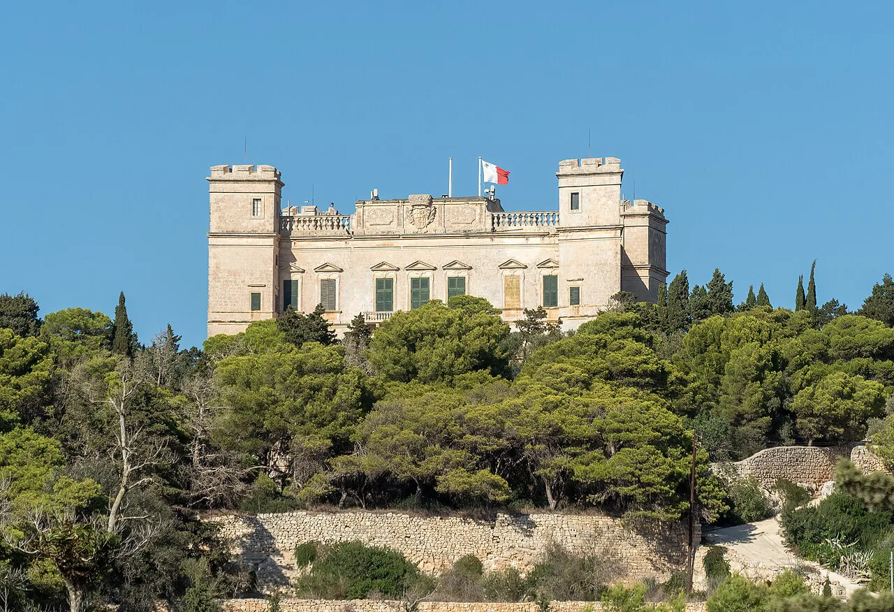 Verdala Palace above the Buskett woodland.