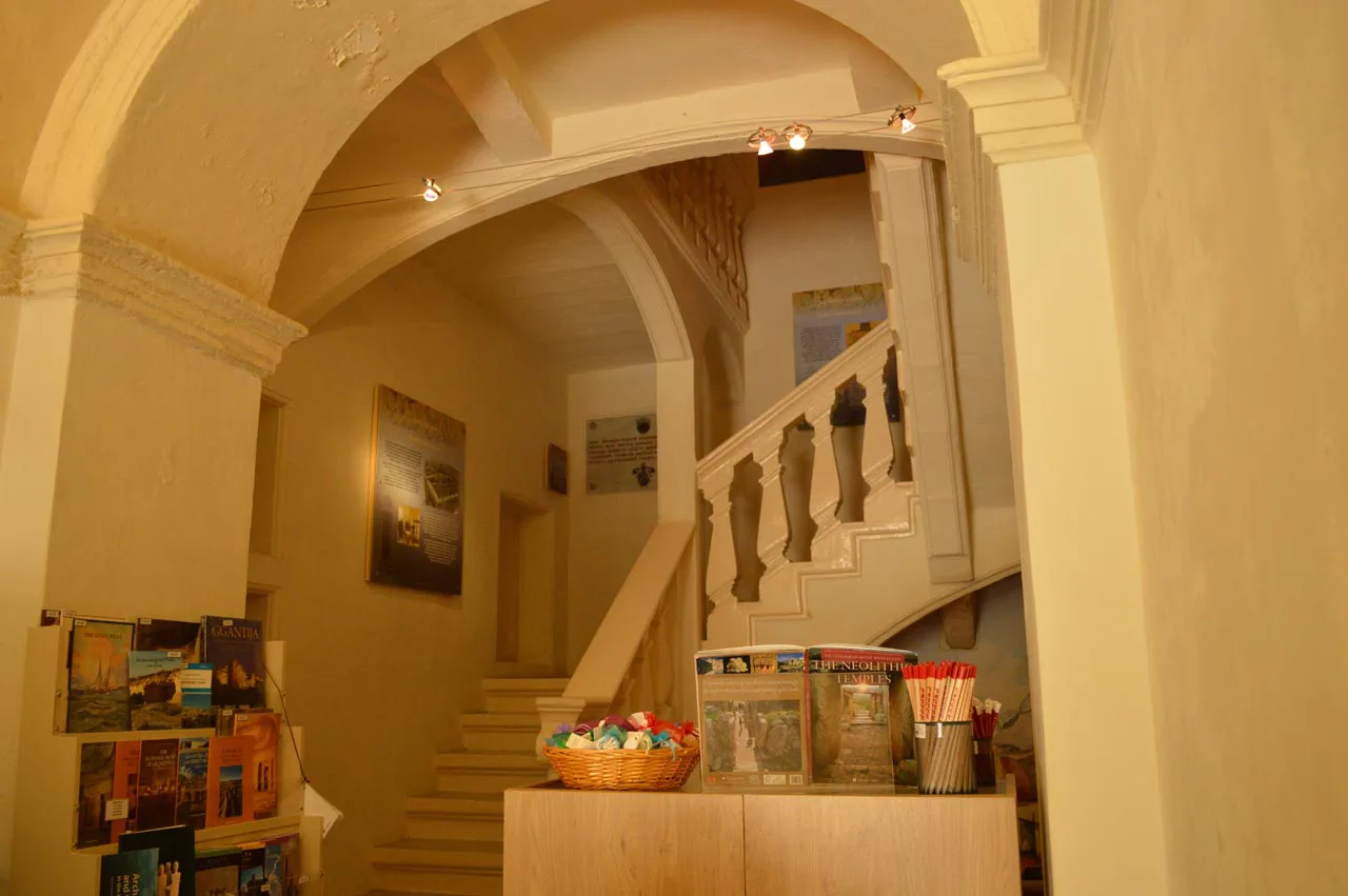 A staircase inside the Casa Bondì museum in Victoria, Gozo.