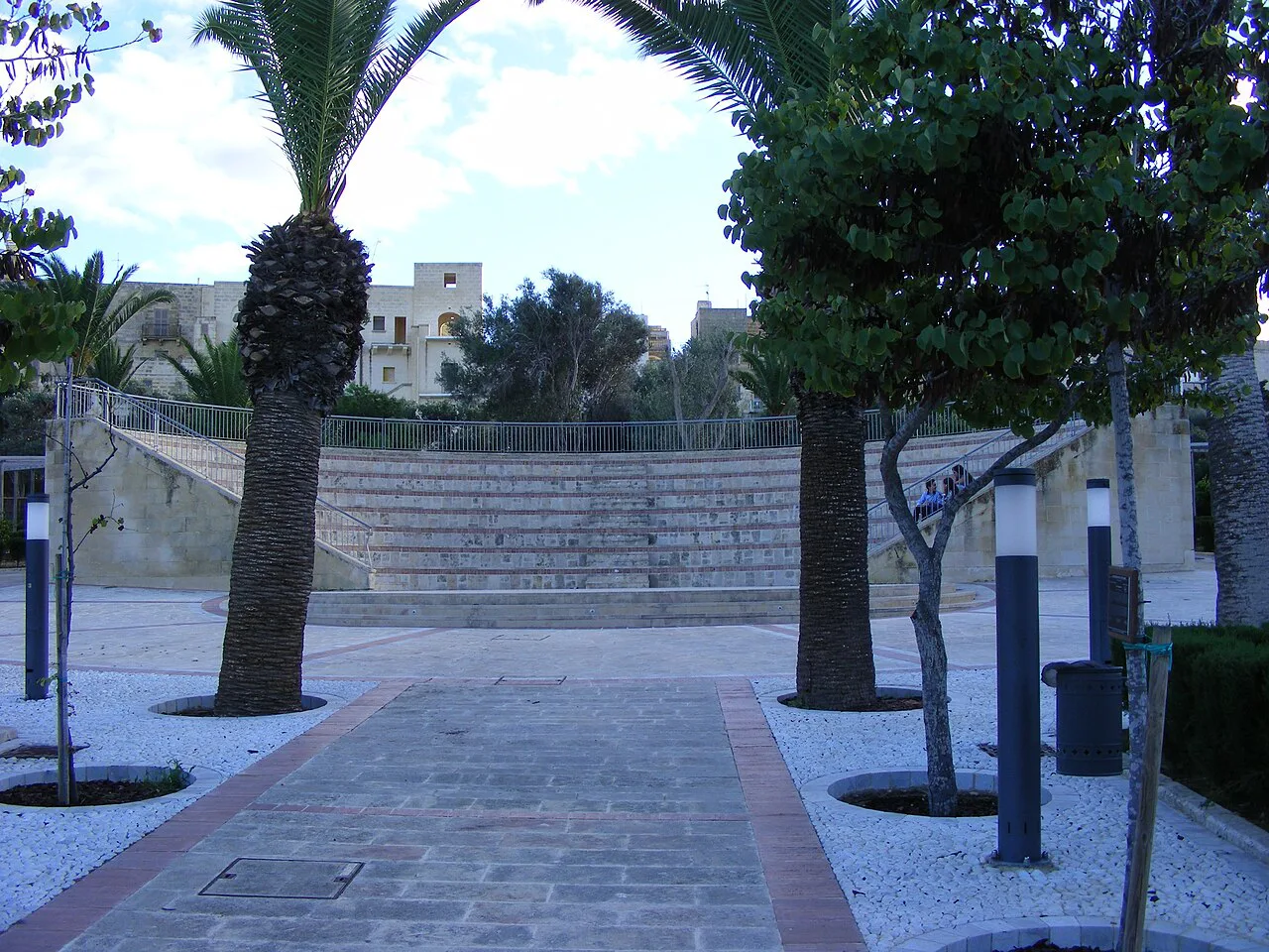 The amphitheatre-style steps in Villa Rundle Gardens, Gozo.