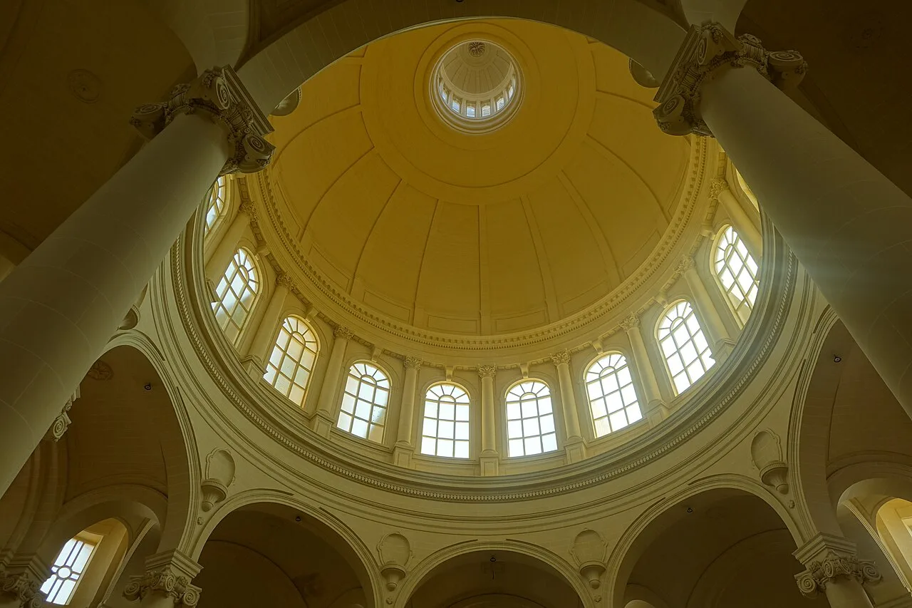 Inside the dome of the Xewkija Rotunda in Gozo.